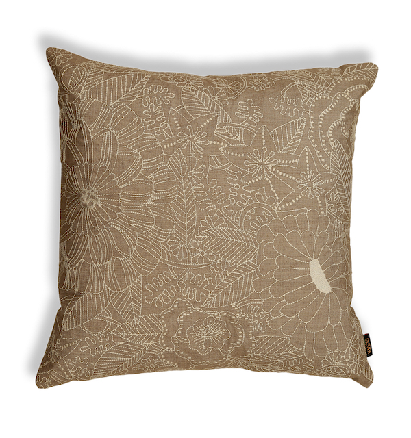 Beige Floral Dimension Cushion