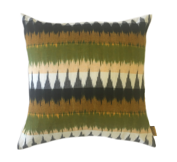 Dual Stripe Ikat Cushion