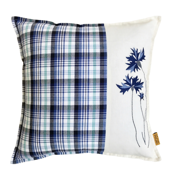 Floral Checks Cushion