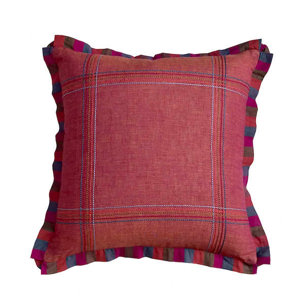 Minas Khadi Tic Tac Cushion