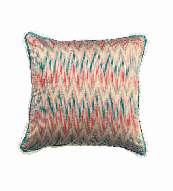 Multi Chevron Ikat Cushion