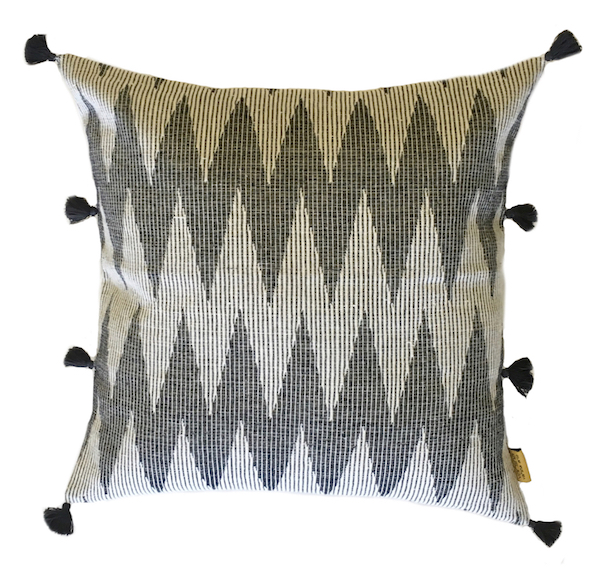 Weave Chevron Ikat Cushion